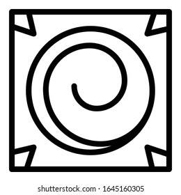 Square hypnosis icon. Outline square hypnosis vector icon for web design isolated on white background