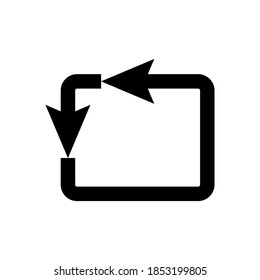 square icon. blank background. can be used on the web, media, and others. editable colors