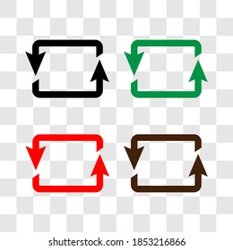 square icon. collection square transparent background. can be used on the web, media, and others. editable colors