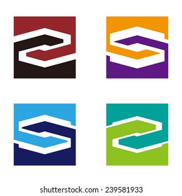 Square icon. Cross vector design icon template. You can use in the mobile, finance,biology, chemistry, science and other commercial image. S icon set.