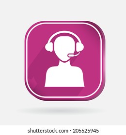 square icon, customer support avatar