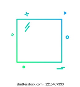 Square icon design vector