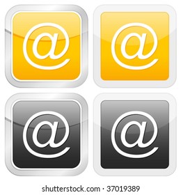 Square icon email. Vector illustration.