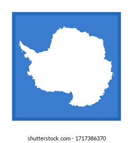 square icon, flag of antarctica, isolated on whited background