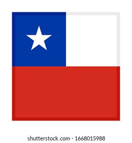 quadratisches Symbol, Flagge eines Kindes einzeln auf weißem Hintergrund