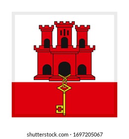 icono cuadrado, bandera de altar, aislado en fondo blanco