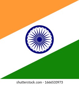 square icon, flag of india, proportion 1:1