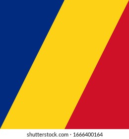 square  icon, flag of romania