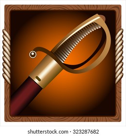 square icon for the game with a pirate sword inside