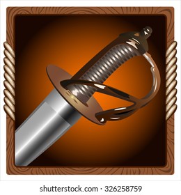 square icon for the game with a pirate sword inside
