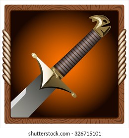 square icon for the game with a pirate sword inside
