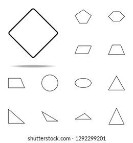 square icon. Geometric figures icons universal set for web and mobile