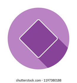 square icon in long shadow style. One of Geometric figures collection icon can be used for UI, UX