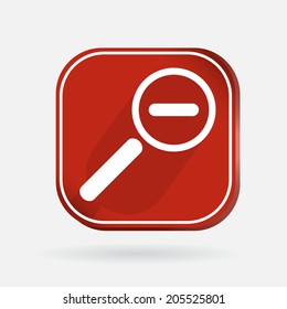 square icon, magnifier reduction