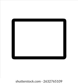 square icon modern illustration art design black and white silhouette with bold outline 