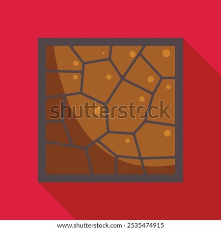 Square icon showing dry soil texture representing drought and dehydration