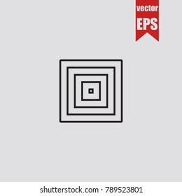 Square icon in trendy isolated on grey background.Vector illustration.