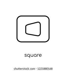 square icon. Trendy modern flat linear vector square icon on white background from thin line Geometry collection, outline vector illustration