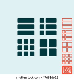 Square icon. Various square and rectangle set. Vector illustration