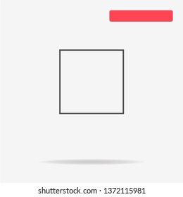 Square icon. Vector concept illustration for design.