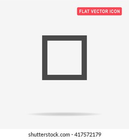 Square icon. Vector concept illustration for design.
