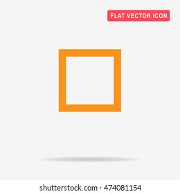 Square icon. Vector concept illustration for design.