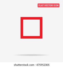 Square icon. Vector concept illustration for design.