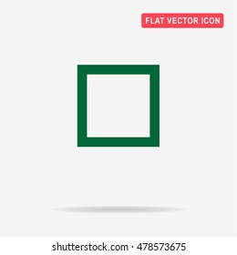 Square icon. Vector concept illustration for design.