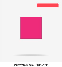 Square icon. Vector concept illustration for design.