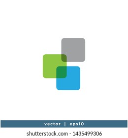 square icon vector design illustrator template