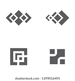 square icon vector illustration design template