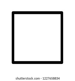 Quadratsymbol, Vektorgrafik. Flaches Design. Vektorquadratische Symbol einzeln auf weißem Hintergrund, quadratisches Symbol Eps10. quadratische Symbole für Grafikdesign, Vektorsymbole.
