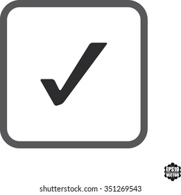 Square icons check mark. Vector illustration