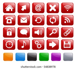 Square icons set