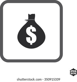 Square icons set money. Vector illustration.