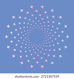 Ilustração quadrada com espalhamento de marcas cintilantes