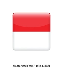 square  Indonesia  flag. Simple vector Indonesia flag