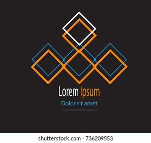 square infinity logo. business logo symbol