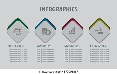 square info graphic classic and simple
