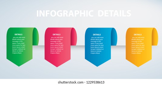 square info graphic Vector template with 4 options. Can be used for web, diagram, graph, presentation, chart, report, step by step infographics. Abstract background 