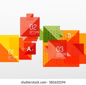 Square infographic banner. Vector template background for workflow layout, diagram, number options or web design