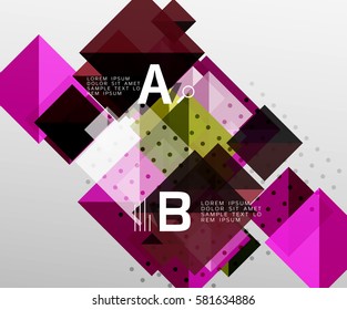 Square infographic banner. Vector template background for workflow layout, diagram, number options or web design