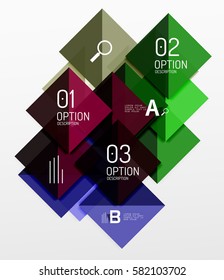 Square infographic banner. Vector template background for workflow layout, diagram, number options or web design