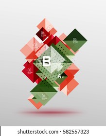Square infographic banner. Vector template background for workflow layout, diagram, number options or web design