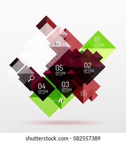 Square infographic banner. Vector template background for workflow layout, diagram, number options or web design