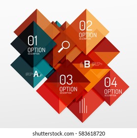 Square infographic banner. Vector template background for workflow layout, diagram, number options or web design
