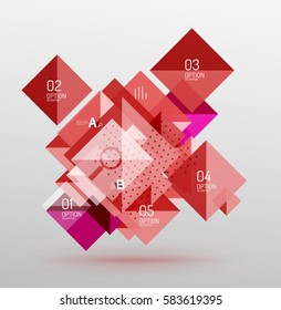Quadratisches Infografik-Banner. Vektorvorlagenhintergrund für das Workflowlayout, -diagramm, -nummeroptionen oder Webdesign