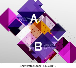 Square infographic banner. Vector template background for workflow layout, diagram, number options or web design