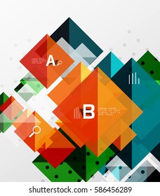 Pancarta de infografía cuadrada. Fondo de plantilla de vector para diseño de flujo de trabajo, diagrama, opciones de número o diseño web