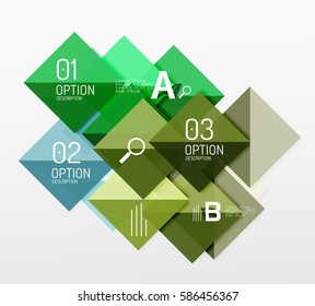 Square infographic banner. Vector template background for workflow layout, diagram, number options or web design